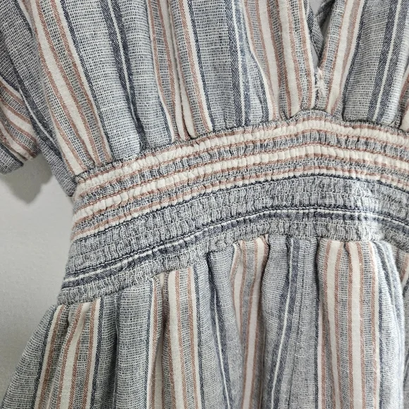 AMERICAN EAGLE Women's Striped Jumpsuit Romper Belted - Picture 9 of 14